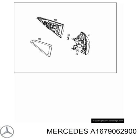 Ліхтар задній лівий, зовнішній A1679062900 MERCEDES