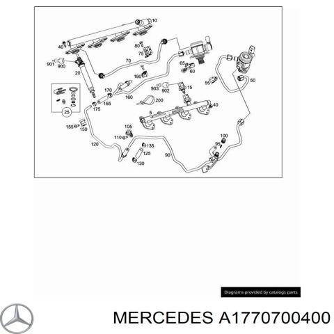 Розподільник палива (рампа), лівий A1770700400 MERCEDES