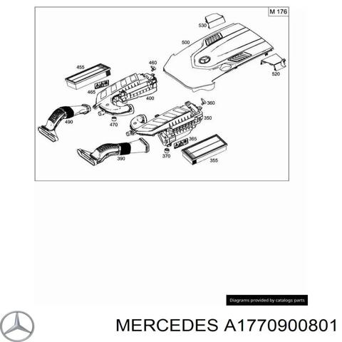 Корпус повітряного фільтра, лівий A1770900801 MERCEDES