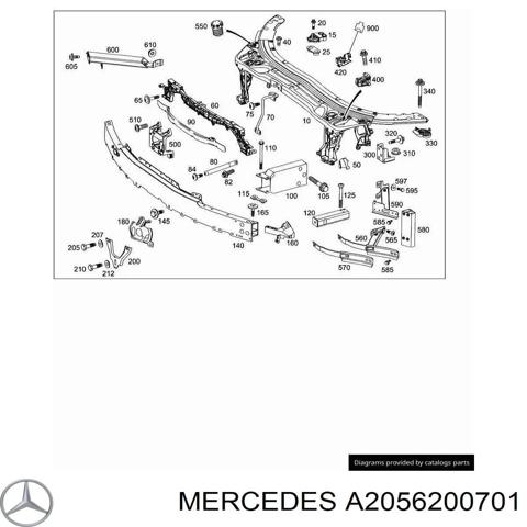 Кронштейн підсилювача переднього бампера A2056200701 MERCEDES