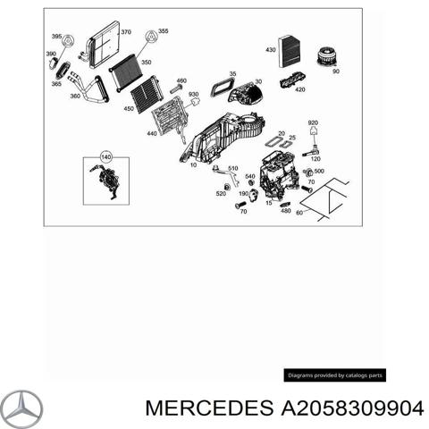 Випарник A2058309904 MERCEDES