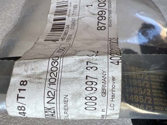 Ремінь приводний, агрегатів A0089973792 MERCEDES