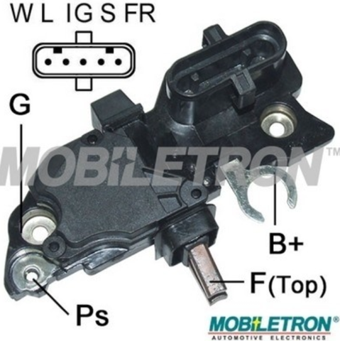 Реле-регулятор генератора, (реле зарядки) VRB122B MOBILETRON