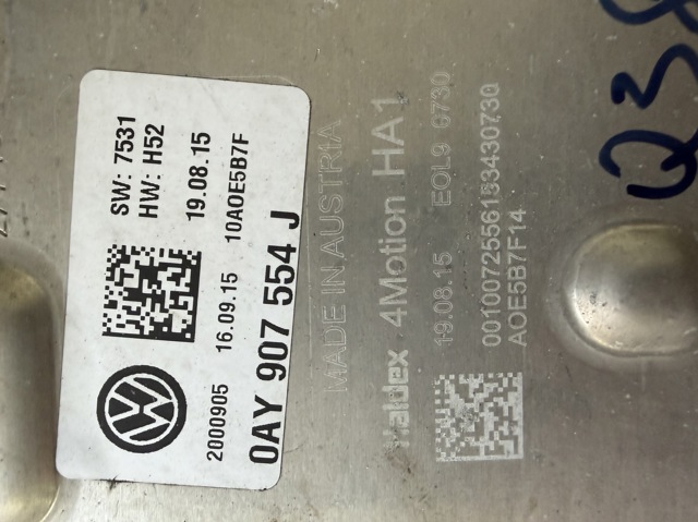 Блок керування муфти Haldex 0AY907554J VAG