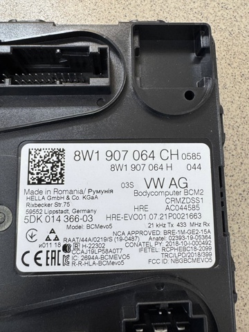 Блок управління комфорту 8W1907064CH VAG
