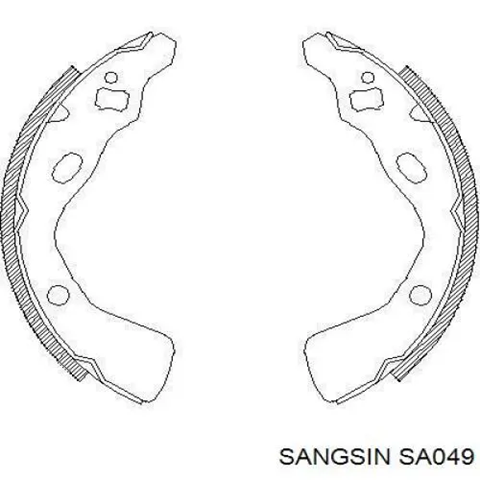 Колодки гальмові задні, барабанні SA049 SANGSIN