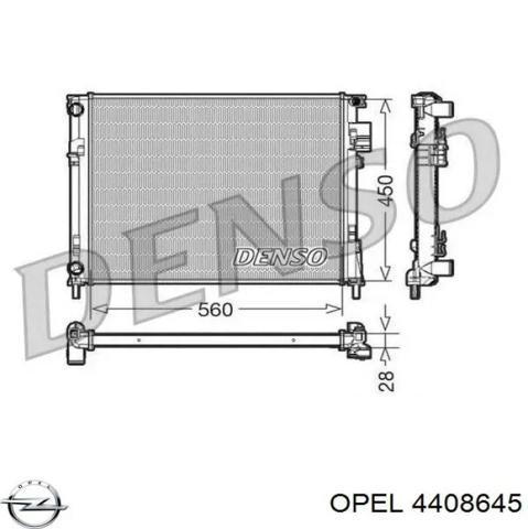 Радіатор двигуна 4408645 OPEL