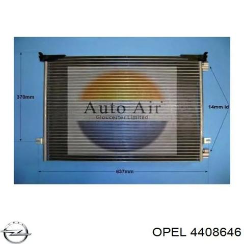 Конденсатор системи охолодження системи 4408646 OPEL