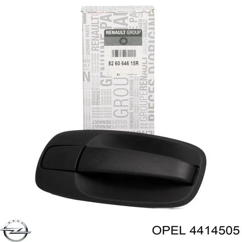 Ручка двері бічної/зсувної зовнішня ліва 4414505 OPEL