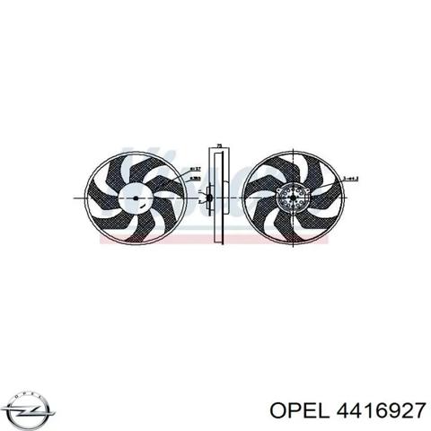 Вентилятор радіатора 4416927 OPEL