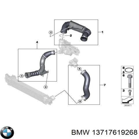 Гофра витратоміра повітря 13717619268 BMW
