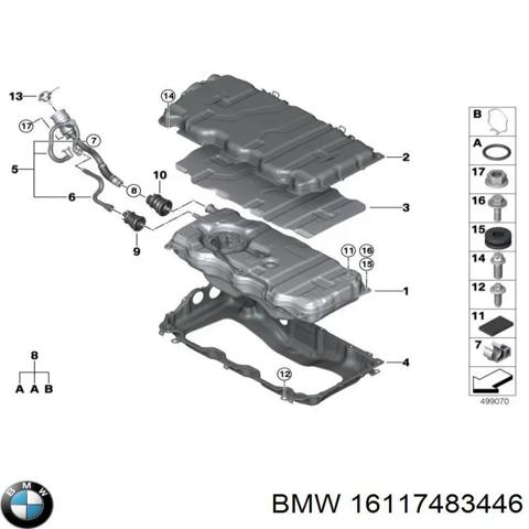 Кришка бензобаку 16117483446 BMW