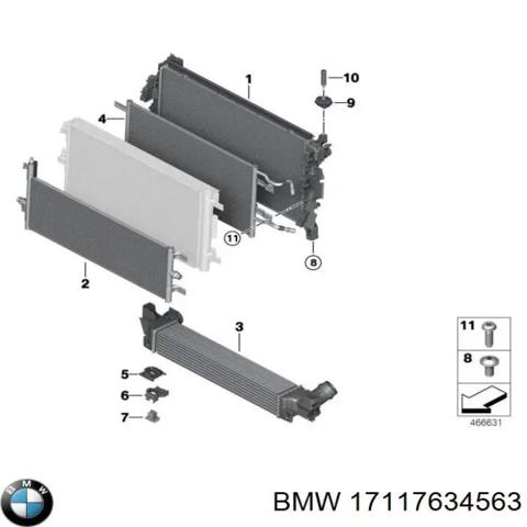 Радіатор охолодження двигуна 17117634563 BMW