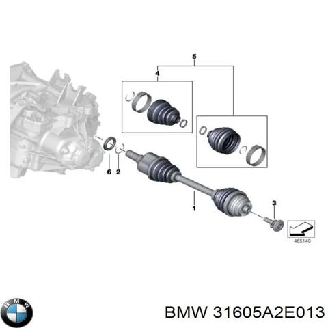 Піввісь передня ліва 31605A2E013 BMW