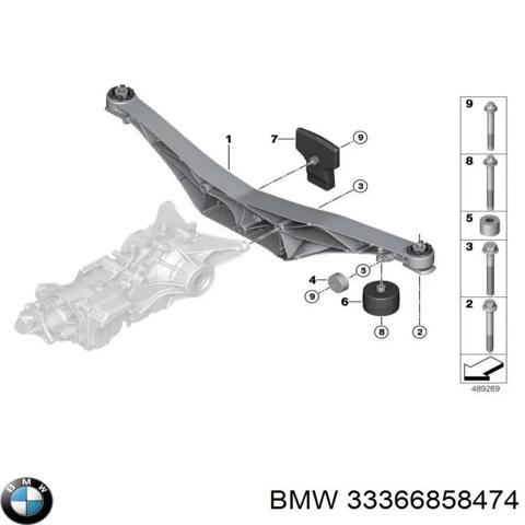 Кронштейн/траверса заднього редуктора, задня 33366858474 BMW