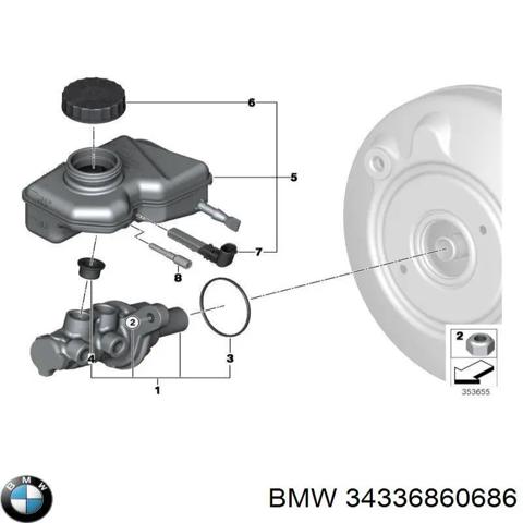Бачок ГГЦ 34336860686 BMW