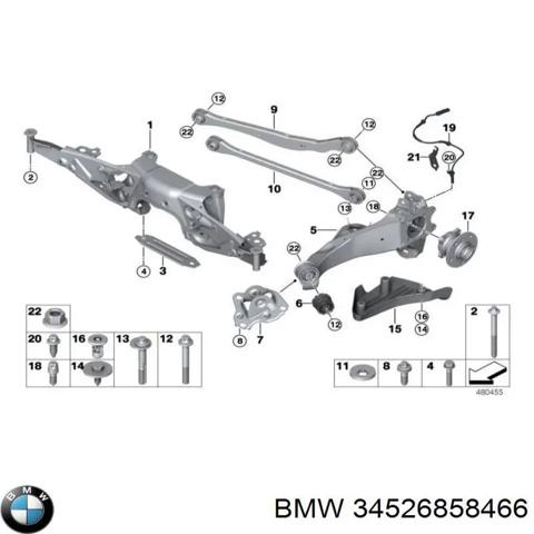 Датчик АБС (ABS) задній 34526858466 BMW