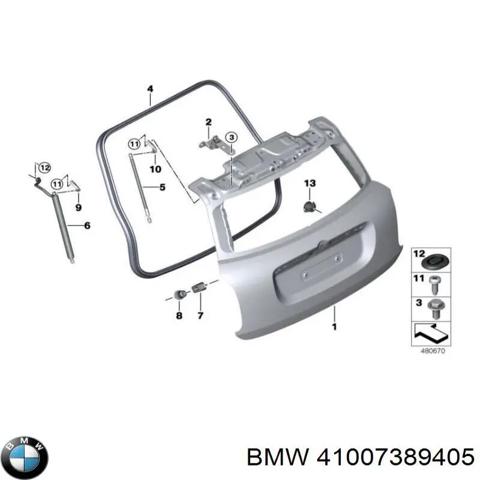 Завіса кришки багажника 41007389405 BMW