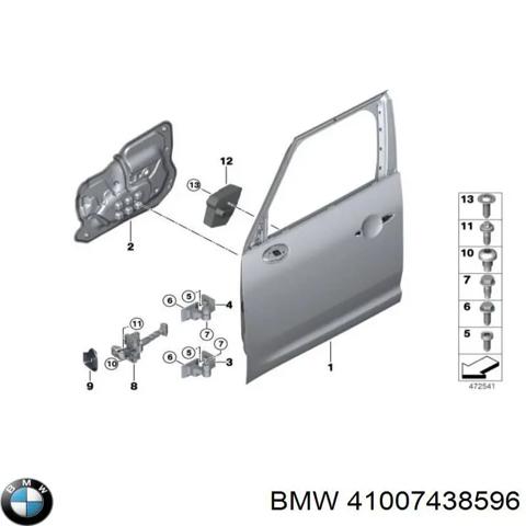 Дверка передня права 41007438596 BMW