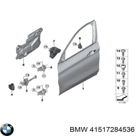 Петля передніх дверей, правих 41517284536 BMW