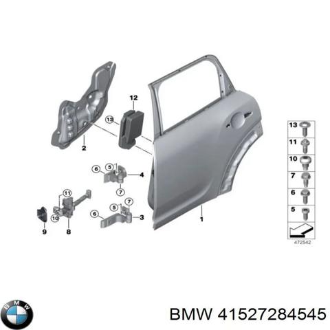 Дверний шарнір задній лівий 41527284545 BMW
