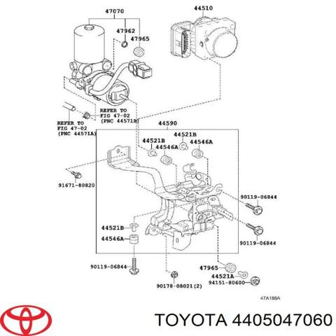 Модуль керування (ЕБУ) АБС (ABS) 4405047060 TOYOTA