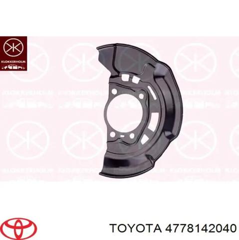 Захист гальмівного диска, переднього, правого 4778142040 TOYOTA