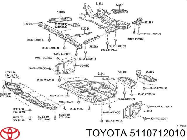 Кронштейн передньої балки 5110712010 TOYOTA