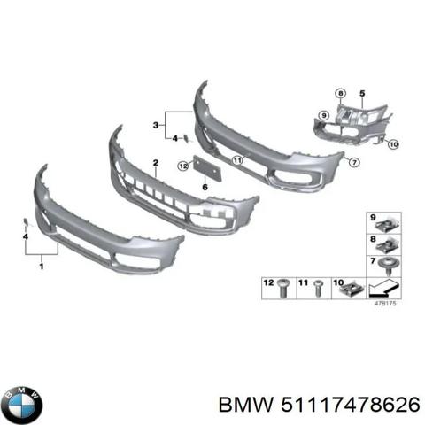 Кожух бампера переднього 51117478626 BMW