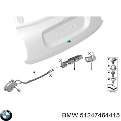 Замок задніх дверей 51247464415 BMW