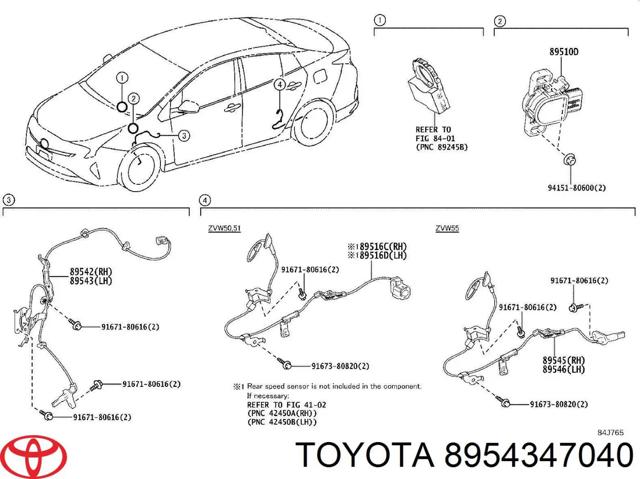 Сенсор АБС 8954347040 TOYOTA