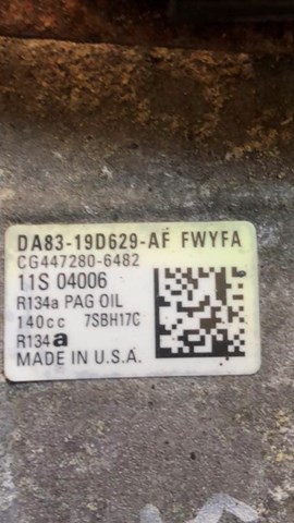 Компресор системи кондиціювання DA8319D629AF FORD