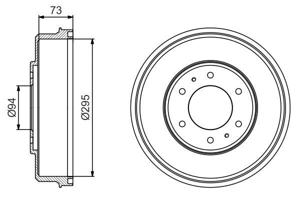 Барабан гальмівний задній 0986477232 BOSCH