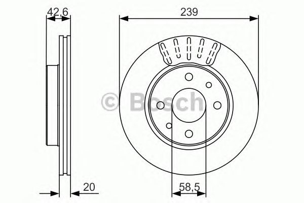 Гальмо дискове переднє 0986479082 BOSCH