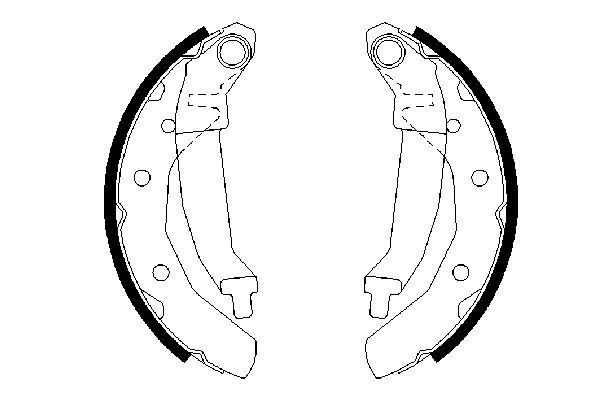 Колодки гальмівні задні, барабанні 0986487628 BOSCH