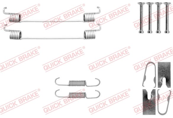 105-0040 quick brake комплект пружинок колодок ручника vw polo/dacia sandero 07- 105-0040
