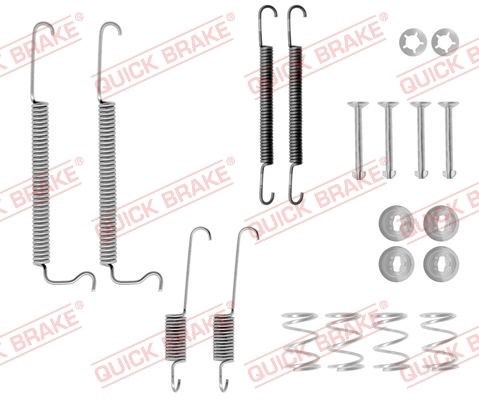 105-0628 quick brake комплект пружинок колодок ручника opel corsa a/kadett d 1.0-1.5td 79-93 (delco) 105-0628