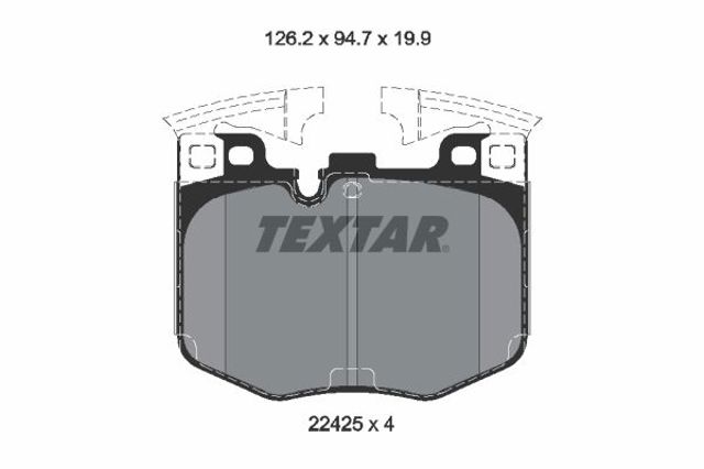 Колодки передні 2242501 TEXTAR