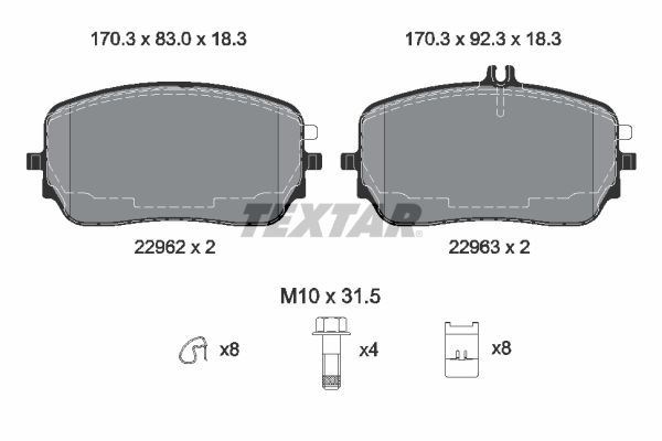 Тормозні колодки 2296201 TEXTAR