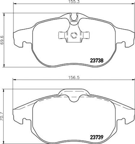 Колодки передні 2373807 TEXTAR