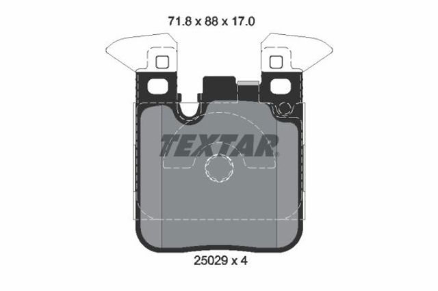 Задні гальмівні колодки 2502902 TEXTAR