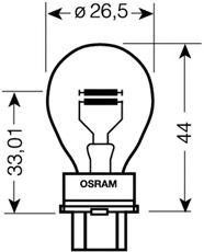 3157-unv osram лампа p27/7w 12v 27w w2.5x16q original 3157