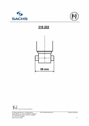 Циліндр підвіски 318202 SACHS