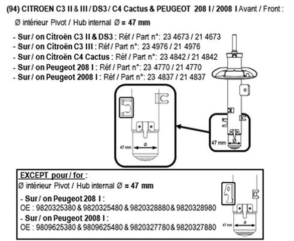 334770 record амортизатор gas передній лівий ціна за 1 шт.упак.по 2 шт.(334770+334771) 334770