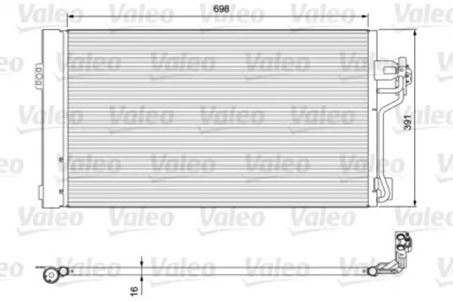 Радіатор охолодження кондиціонера 814391 VALEO