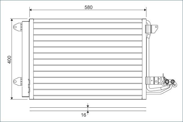 Конденсатор системи охолодження системи 817777 VALEO