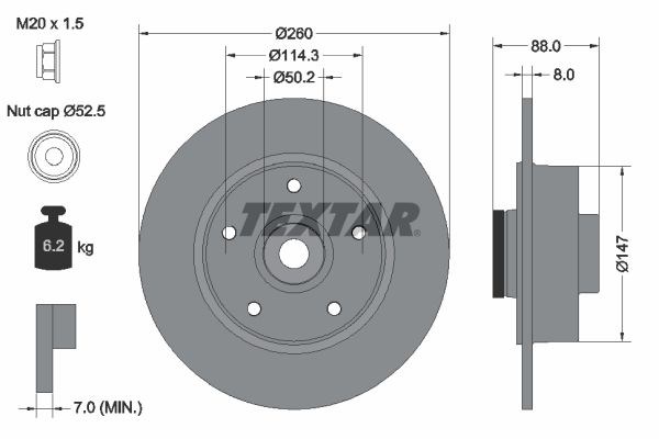 Дискові гальма 92196003 TEXTAR
