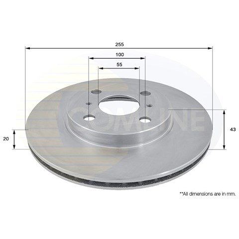 Adc0194v comline - диск гальмівний вентильований з покриттям ADC0194V
