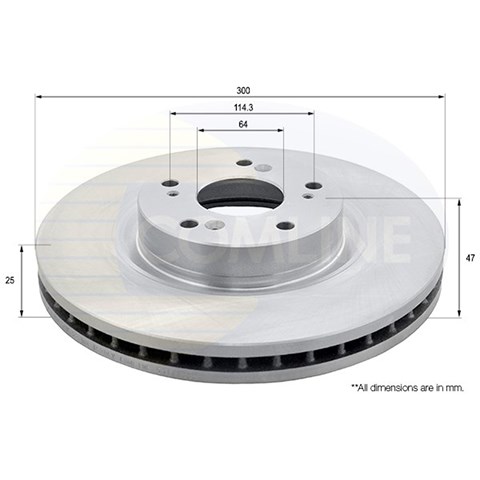 Adc0575v comline - диск гальмівний вентильований ADC0575V