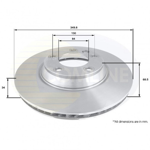 Гальмо дискове переднє ADC1459V COMLINE